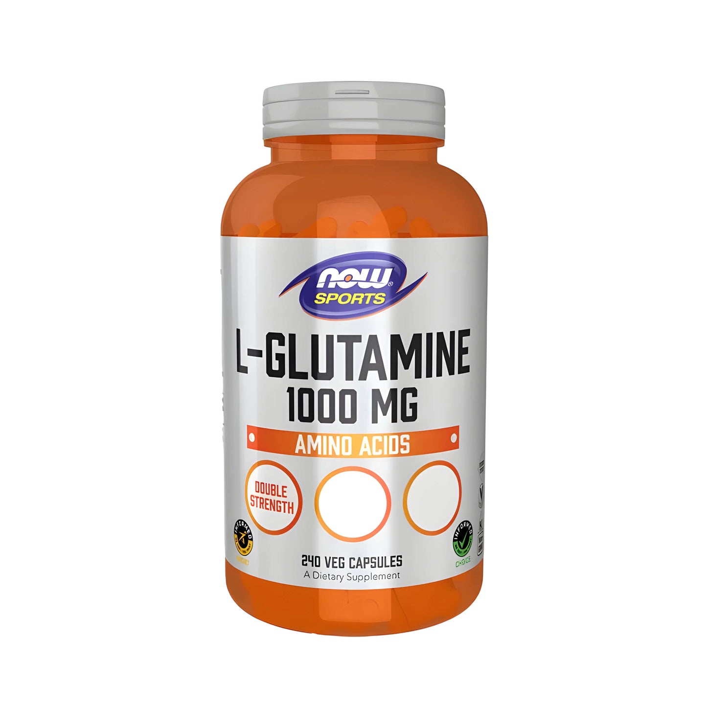 Premium L-Glutamin 1000 mg Kapseln von NOW Foods für Kraftsport, Ausdauersport, Bodybuilding und die tägliche Ernährung