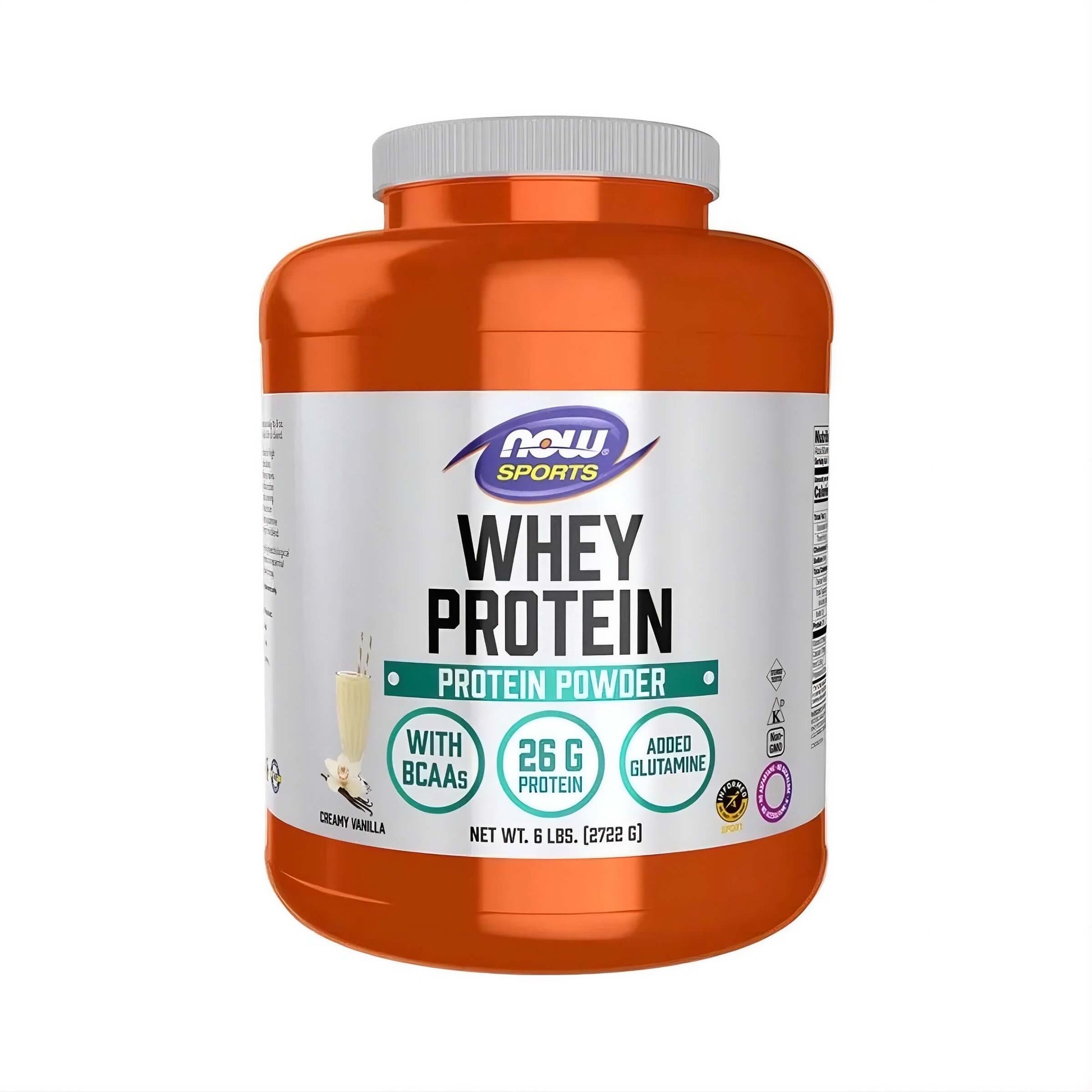 NOW Foods Whey Protein Creamy Vanilla Premium Proteinpulver mit Molkenprotein, Eiweiß, Aminosäuren, BCAA, Muskelregeneration, Muskelwachstum, Sporternährung, Fitness, Bodybuilding und Vanille Geschmack.