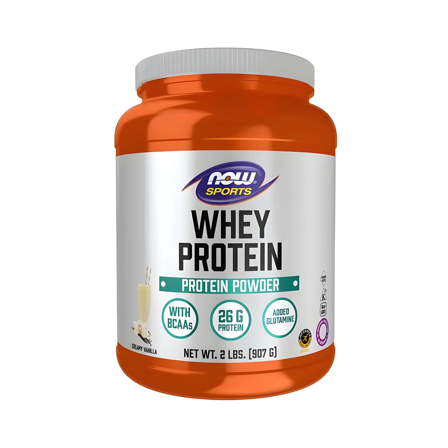 NOW Foods Whey Protein Creamy Vanilla Proteinpulver mit Whey Protein Konzentrat und Whey Protein Isolat für Muskelaufbau, Muskelerhalt, Sport, Fitness, Eiweißversorgung, BCAA, L-Glutamin, Vanille Geschmack.