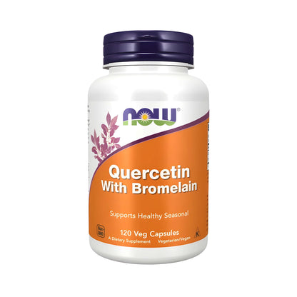 Quercetin NOW Foods mit Bromelain Kapseln, Bioflavonoid Nahrungsergänzung, veganes Supplement, Bromelain aus Ananas, hochwertige Inhaltsstoffe, online bestellen