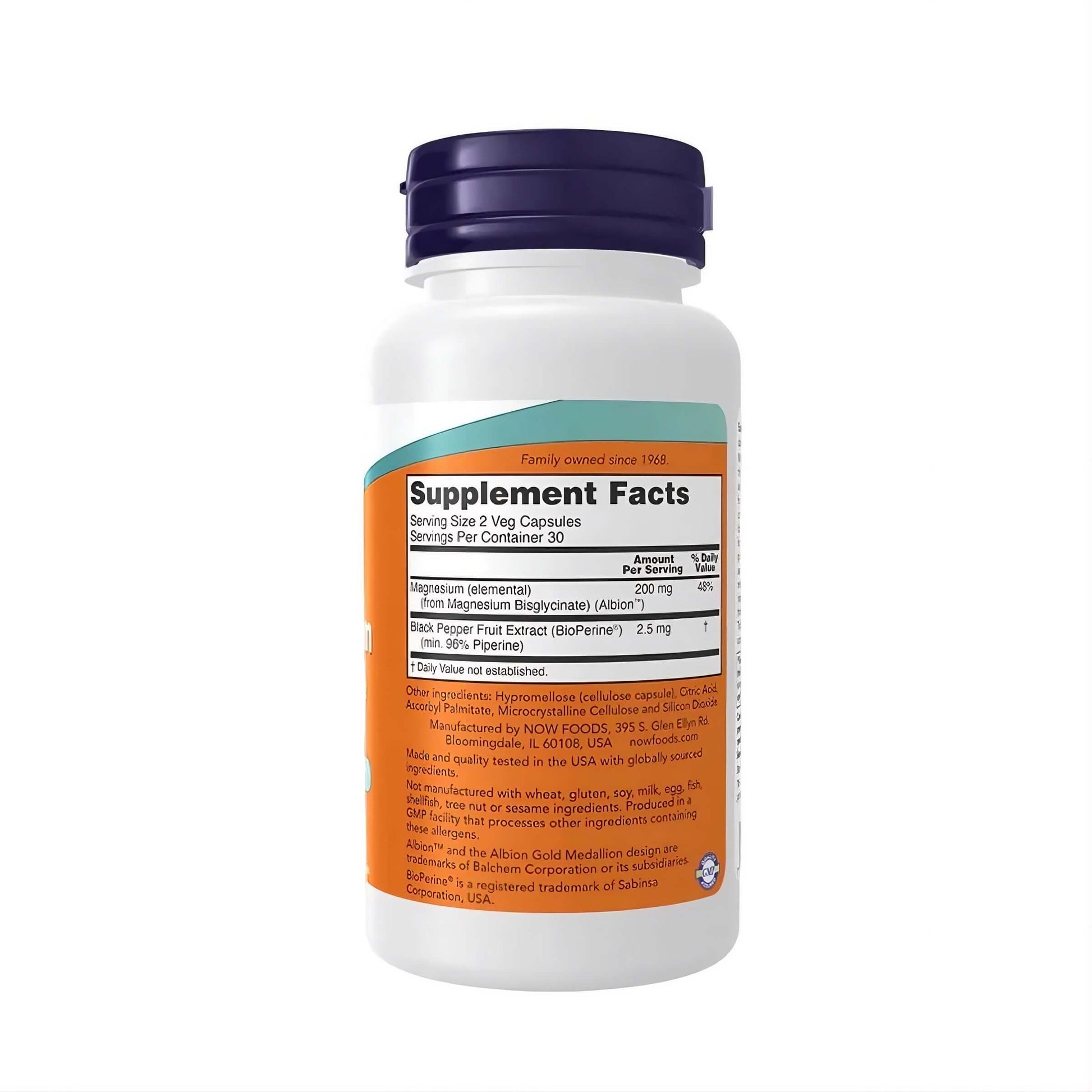 NOW Foods Magnesium Glycinat Nahrungsergänzung mit BioPerine®, hochwertiges Magnesium Supplement für die tägliche Versorgung