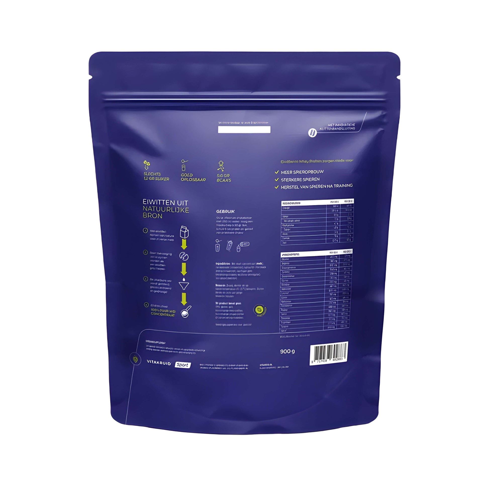 Hochwertiges Vitakruid Whey Protein Proteinpulver mit Molkenprotein, Eiweiß, BCAA und vollem Aminosäurenprofil – ideal für Bodybuilding, Muskelaufbau, Muskelregeneration, Fitness und leistungsorientierte Ernährung.